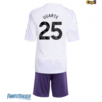 Manchester United Manuel Ugarte #25 Echipament de Fotbal Replică 2025-26 Copii Deplasare (+ Șorturi)